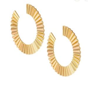 Brand New Uncommon James Kristin Cavallari Gold North Hoops - with storage bag
